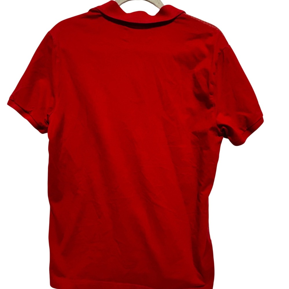 Original Penguin Mens coral/red Diamond Pattern Polo Shirt Sz M Golf Preppy - Picture 7 of 8